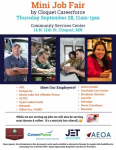 Cloquet Mini Job Fair at CareerForce