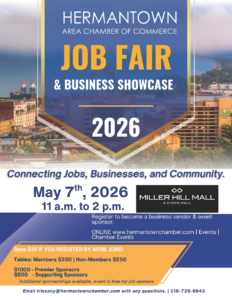 2026 Hermantown Chamber of Commerce Job Fair flyer. May 7